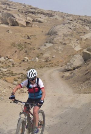 Cycling through hills of Uzbekistan