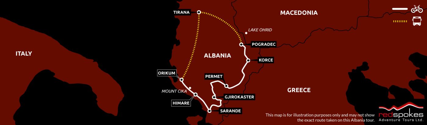 Albania Classic Route Map