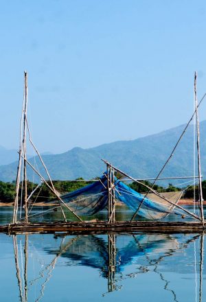 floating platform on Nam Ngum lake