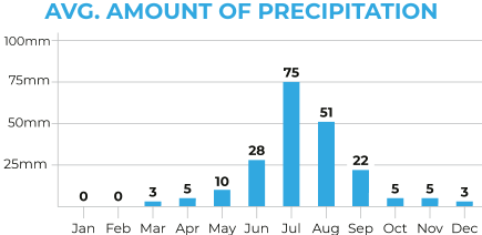 Mongolia Average Precipitation Chart