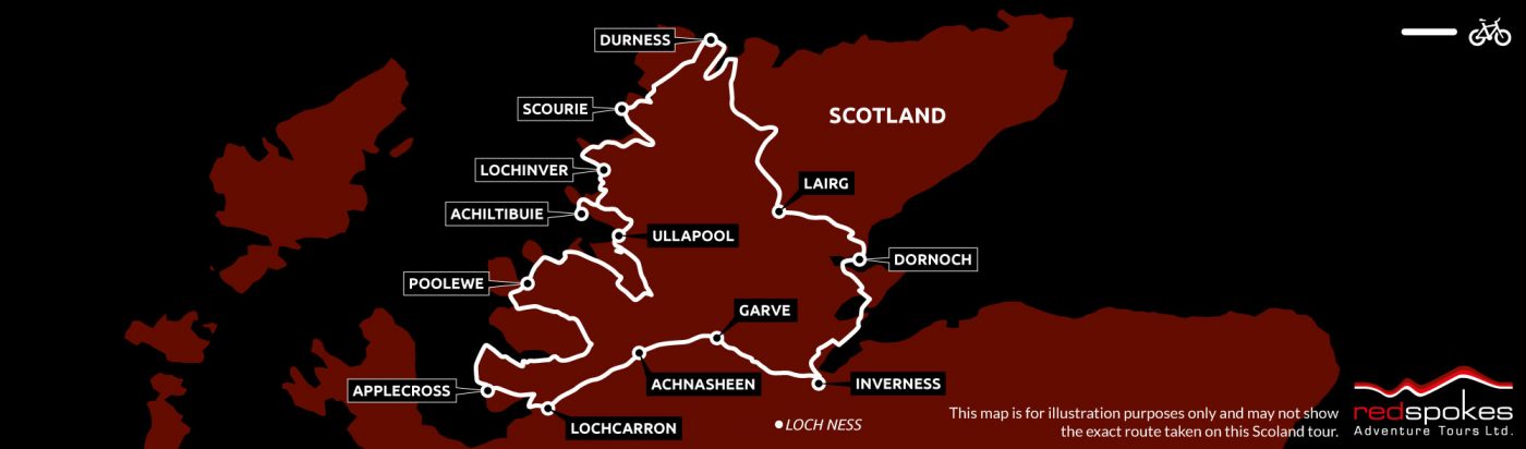Scotland The Wild West Cycling Holiday Map